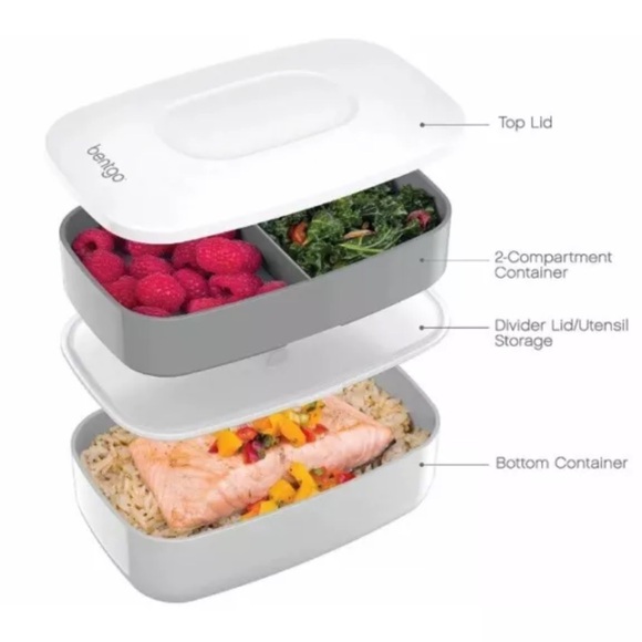 Bentgo Lunch All-in-One Box Stackable Reusable Durable Healthy Eco-Friendly - Picture 5 of 12